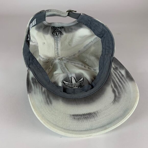 Adidas Unisex Gray White Taupe Tie Dye Relaxed Fit Strapback Adjustable Hat - Picture 4 of 5